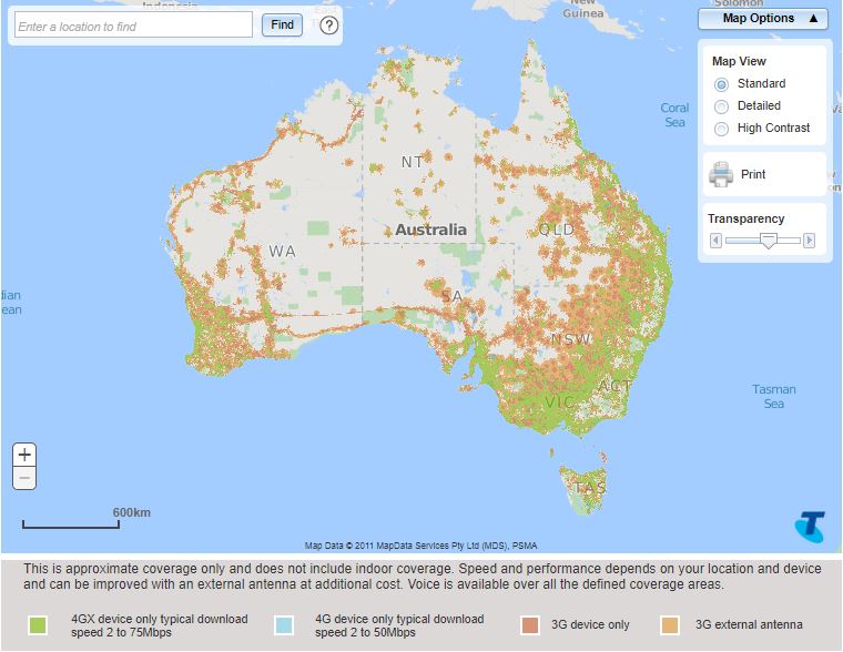 Telstra coverage