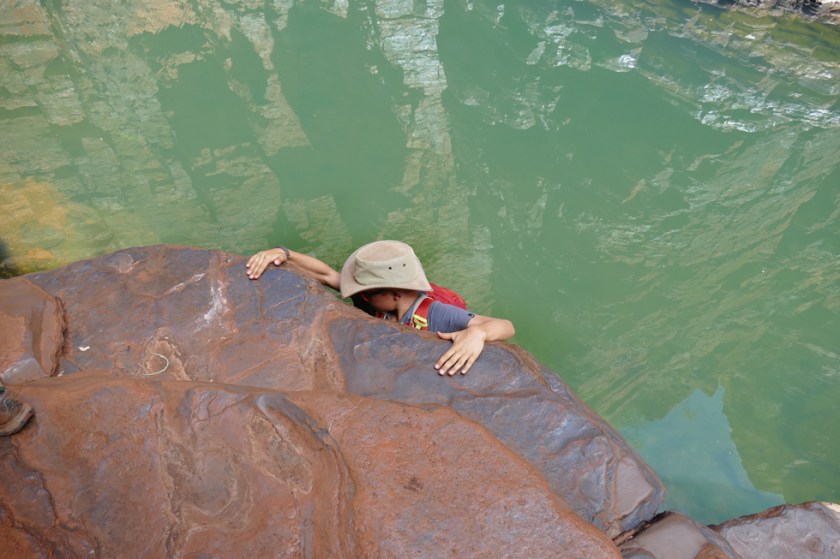 Climbing in Knox Gorge