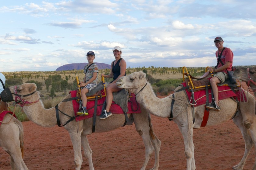 Riding passed Uluru