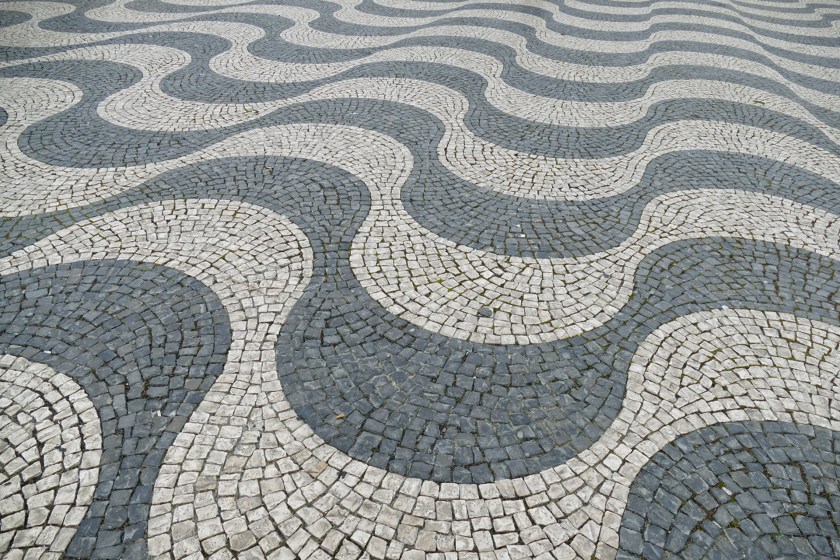 Undulating cobblestones at Rossio