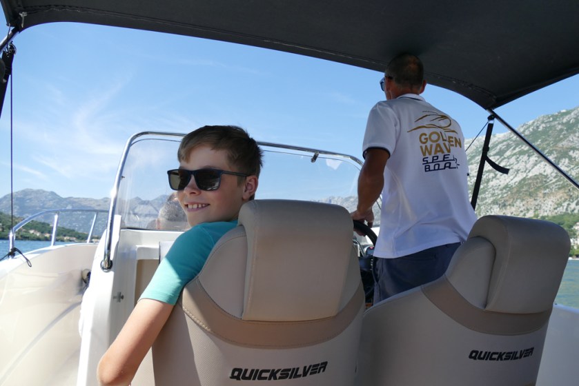 Co-pilot on the speed boat