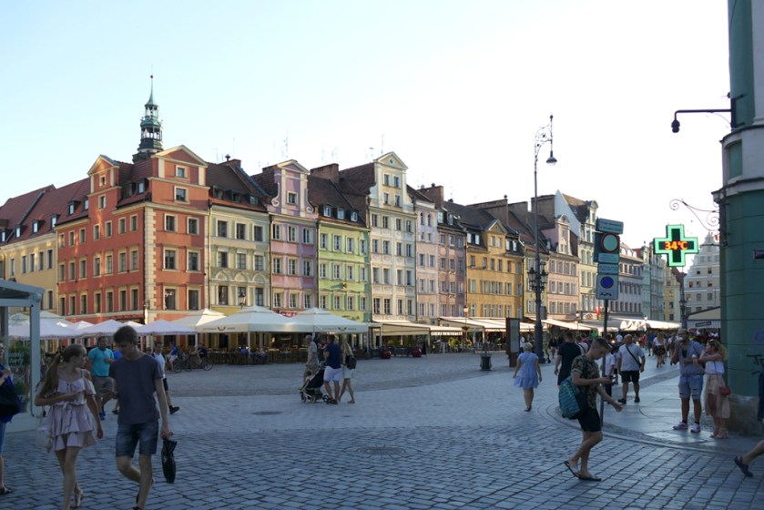 Colorful facades in Wroclaw