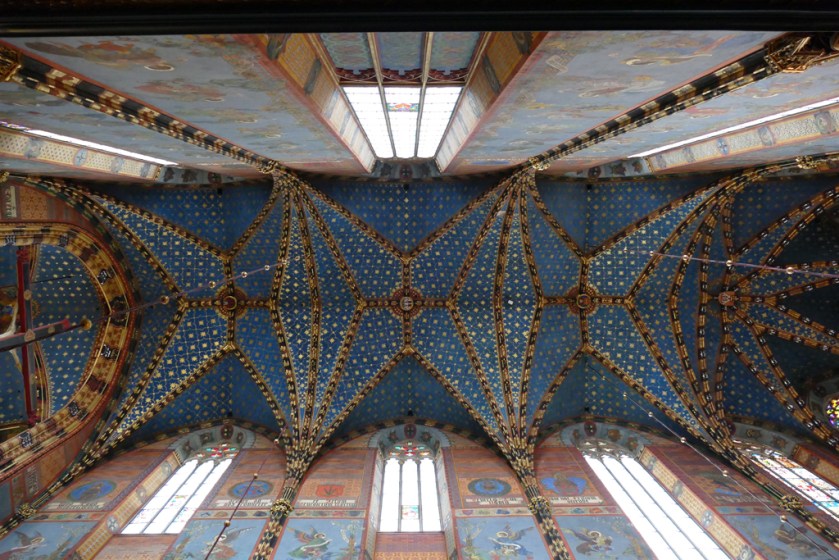 Painted ceiling in St. Mary's Basilica